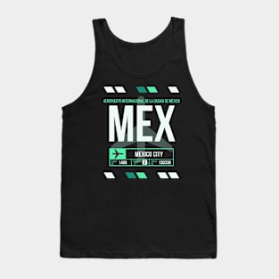 Mexico City (MEX) Airport Code Baggage Tag Tank Top